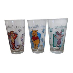 Winnie the Pooh Anchor Hocking 16 oz Glasses Pooh Bear Tigger Piglet Collectible